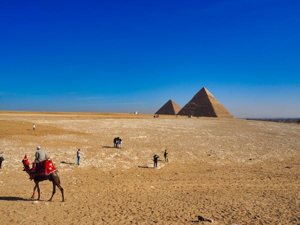 Panoramic view of the pyramids