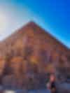 Laura in front of Khufu's Pyramid