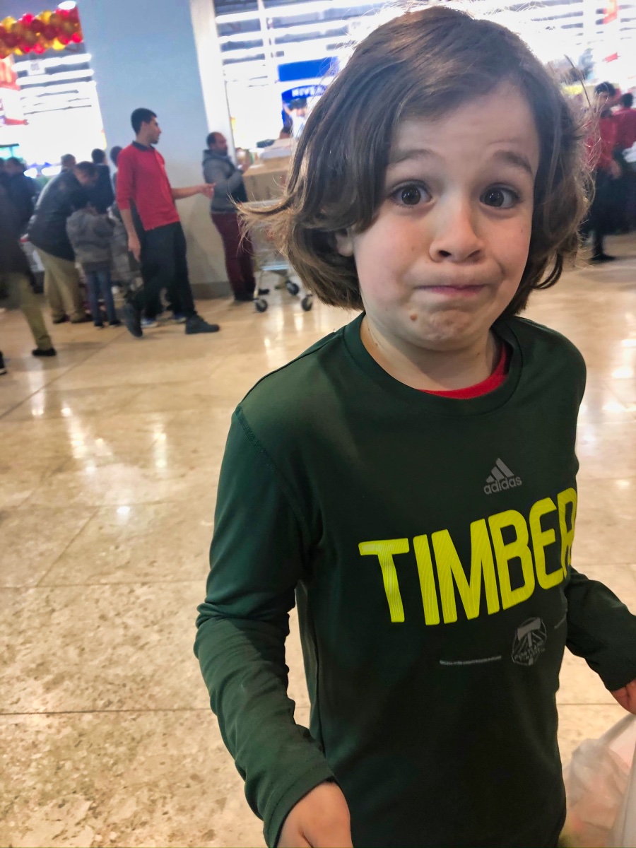 H looking unsure of the situation