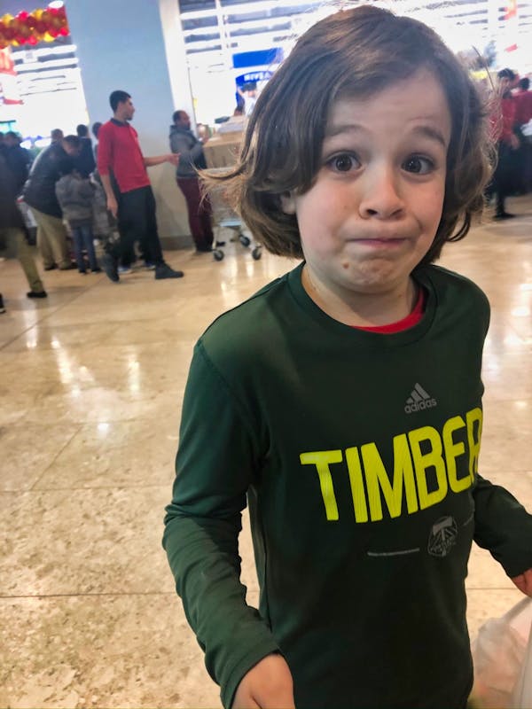 H looking unsure of the situation