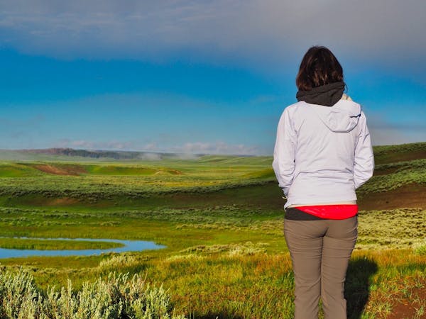 Laura pondering the great vastness
