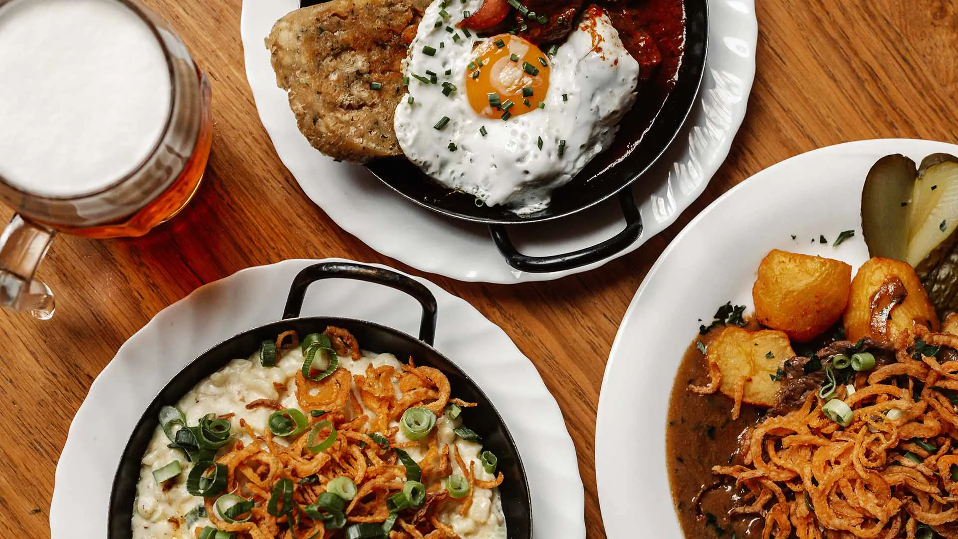 Plate of traditional Austrian food. Food guide where to eat in Rauris