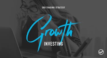 Learning the investing strategy growth investing on a laptop computer