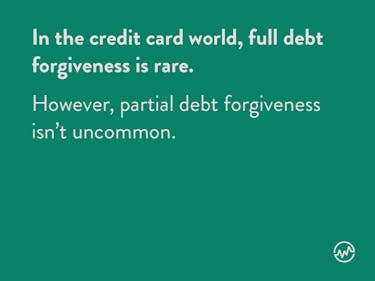 Credit card debt forgiveness