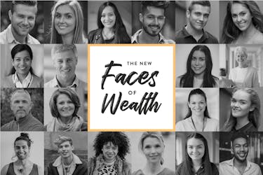 faces of new people who are on the road to wealth and success