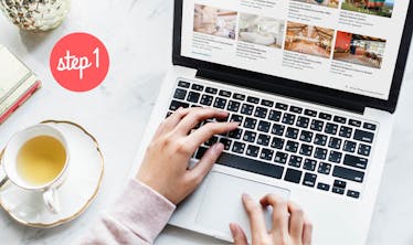 Woman calculating the value of her property on airbnb.com