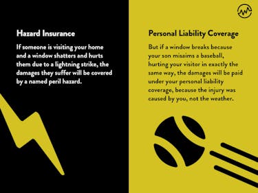 Hazard insurance vs personal liability coverage