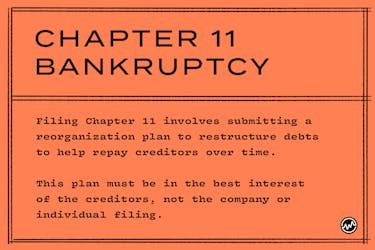 The definition of Chapter 11 bankruptcy