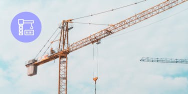 Yellow construction crane