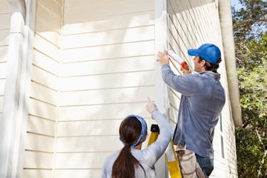 contractor is fixing house, which is helping to flip this house at better price