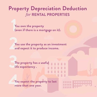 Property depreciation deduction for rental properties