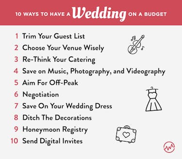 10 ways to have a wedding on a budget