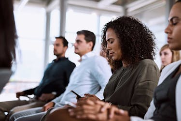 People texting while they are in the meeting. Stop multitasking.