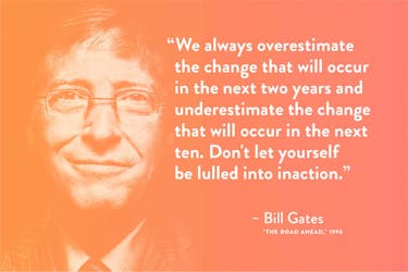 Quote by Bill Gates about exponential mindset growth