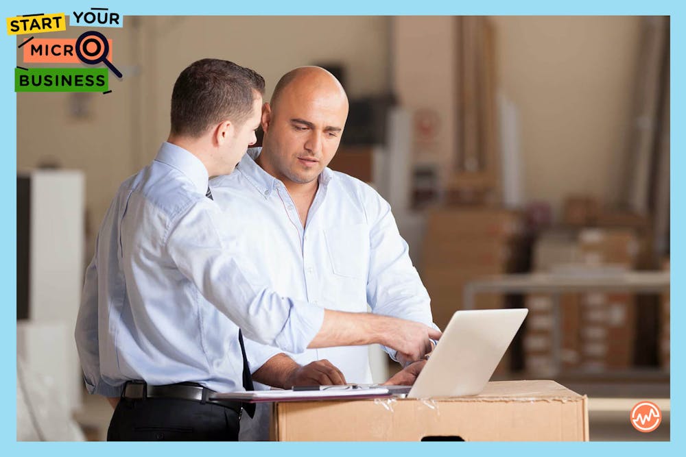 An entrepreneur starting a micro business