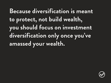 Diversification does not help you retire early