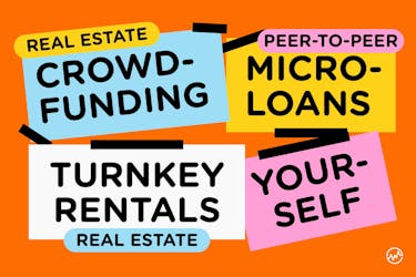 Four ways to invest 1000 dollars: peer to peer microloans, real estate crowdfunding, turnkey rentals, and yourself