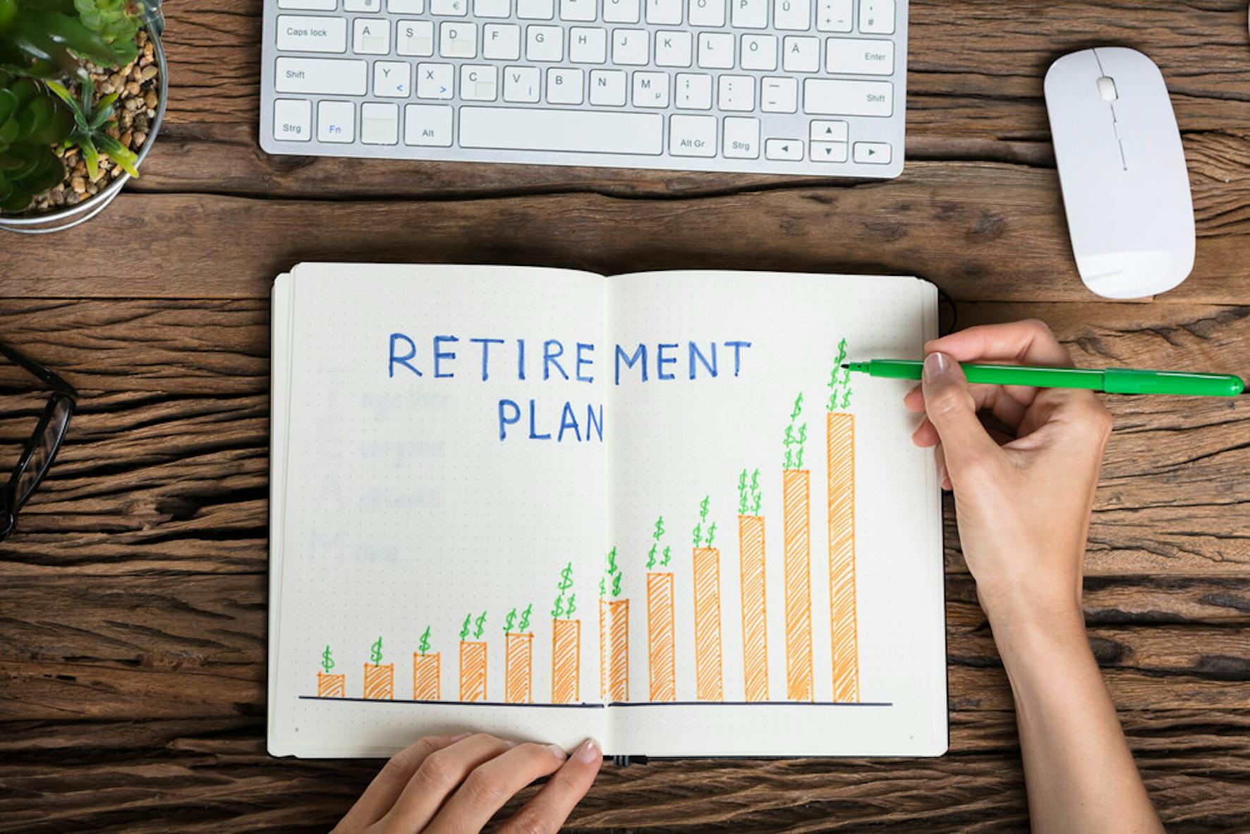 Retirement plan chart - save for retirement