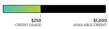 Credit usage and available credit