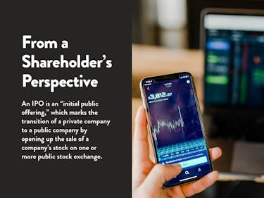 What is an IPO from a shareholder's perspective