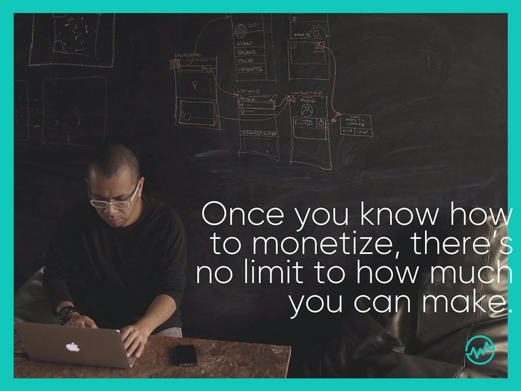 An entrepreneur monetizing a website