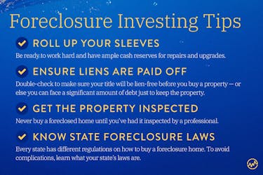 Foreclosure investing tips