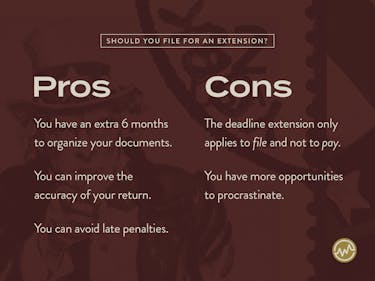 Pros and Cons of filing an IRS tax extension