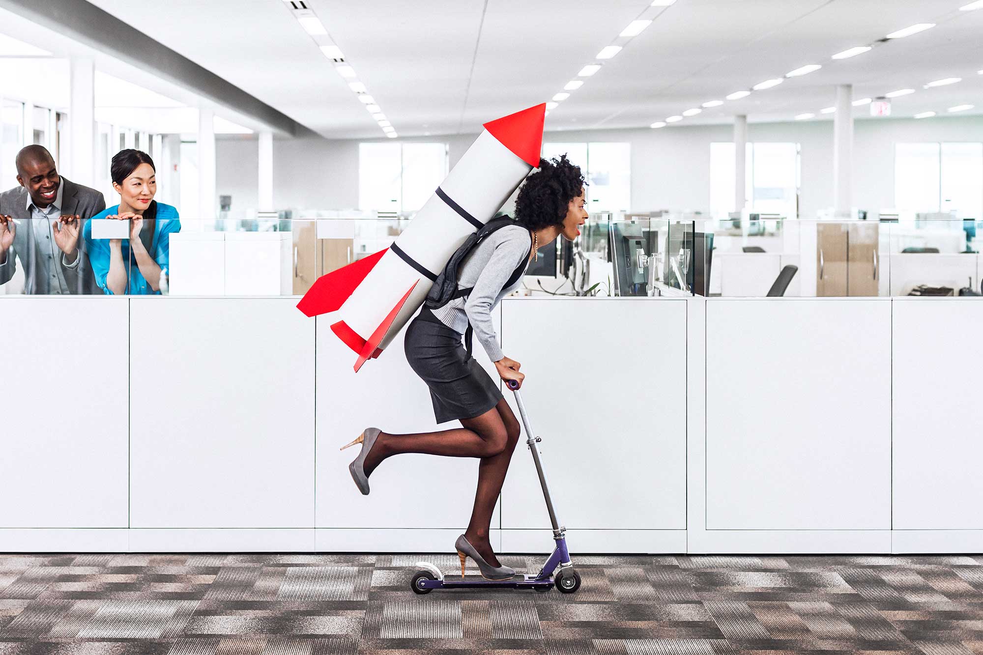 An entrepreneur being more motivated and focused after learning producitivty tips