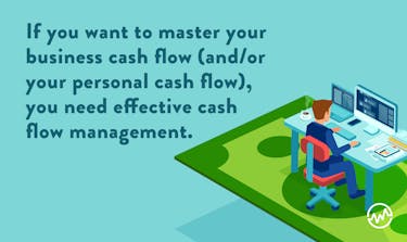 An entrepreneur managing his business cash flow