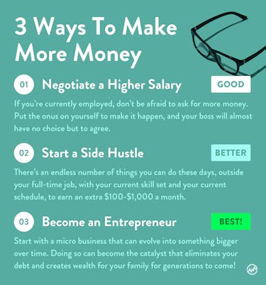 3 ways to make more money so that you can get rid of bad debt