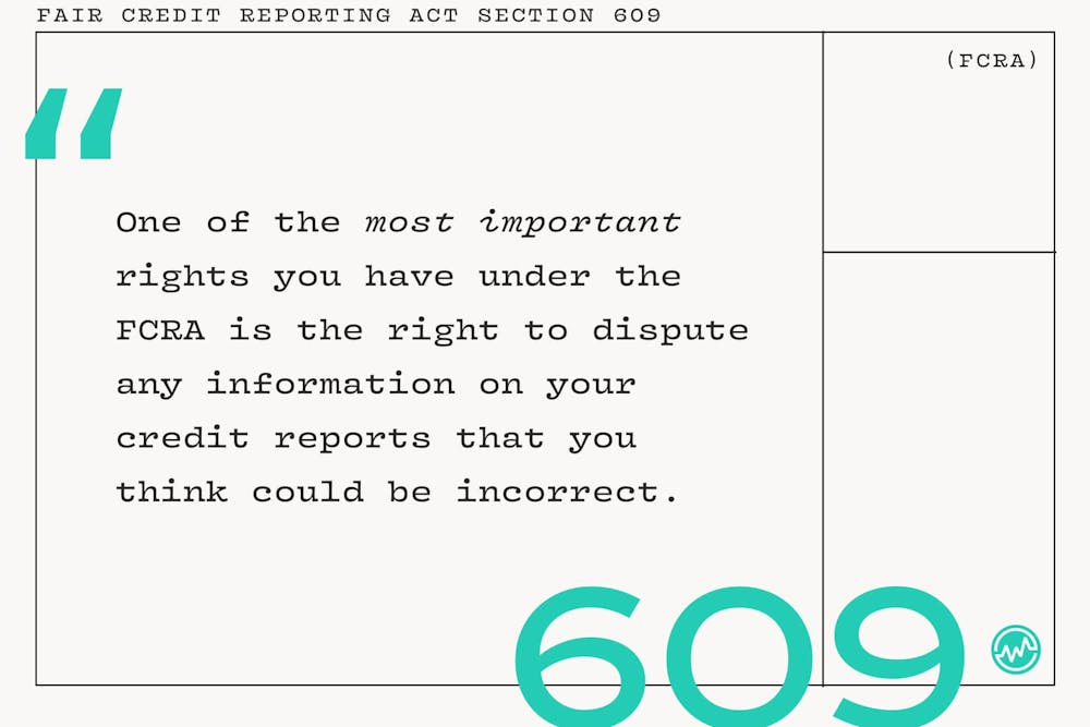 The rights you have under The Fair Credit Reporting Act (FCRA)