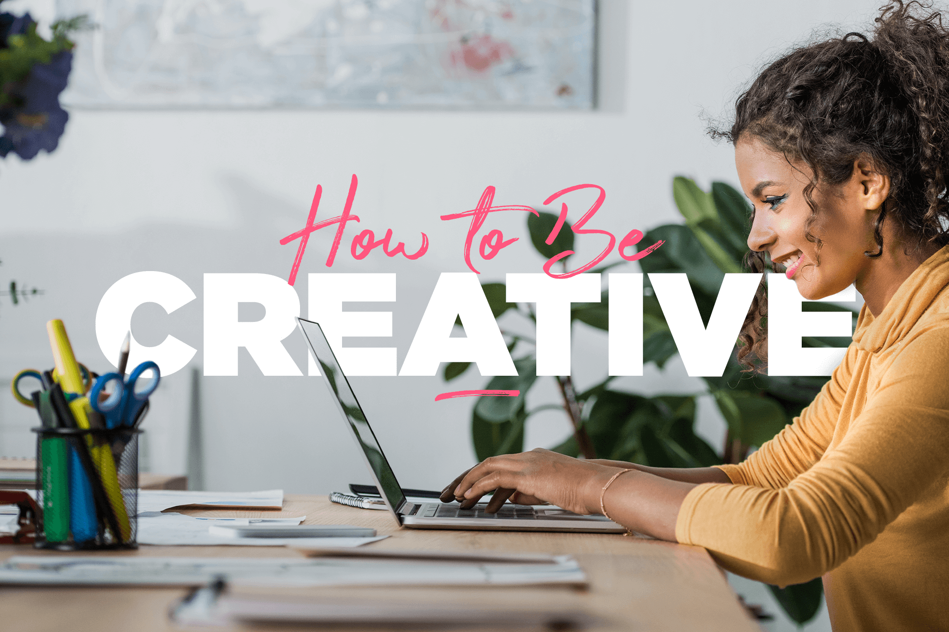 A woman learning how to be creative