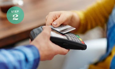 Purchasing an item using a credit card