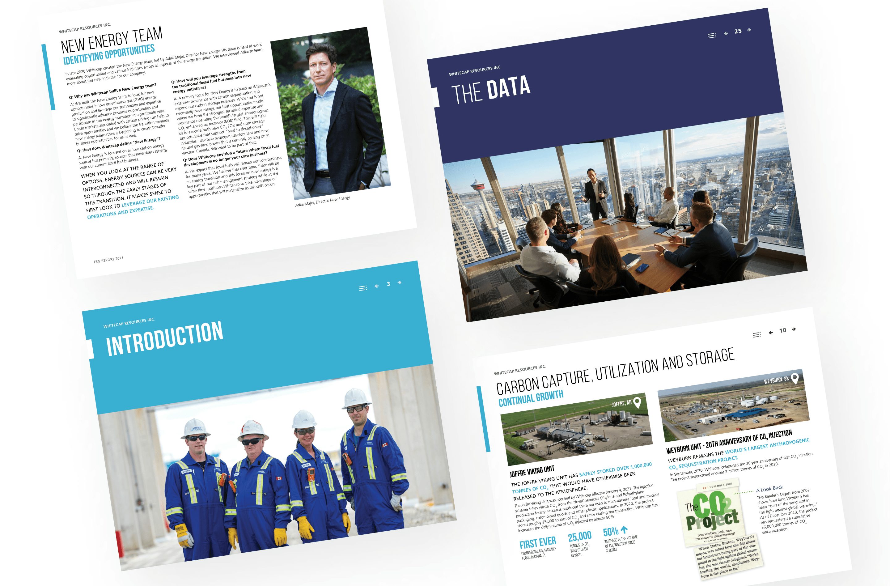 energy sector report graphic design