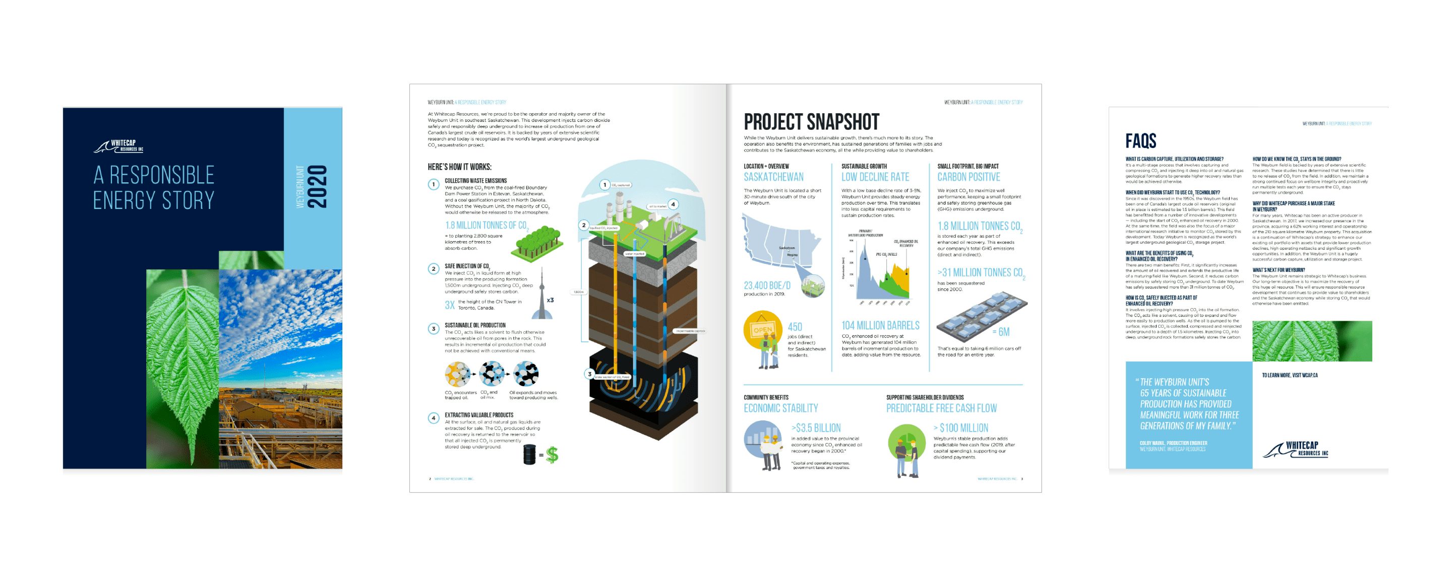 energy sector graphic design brochure