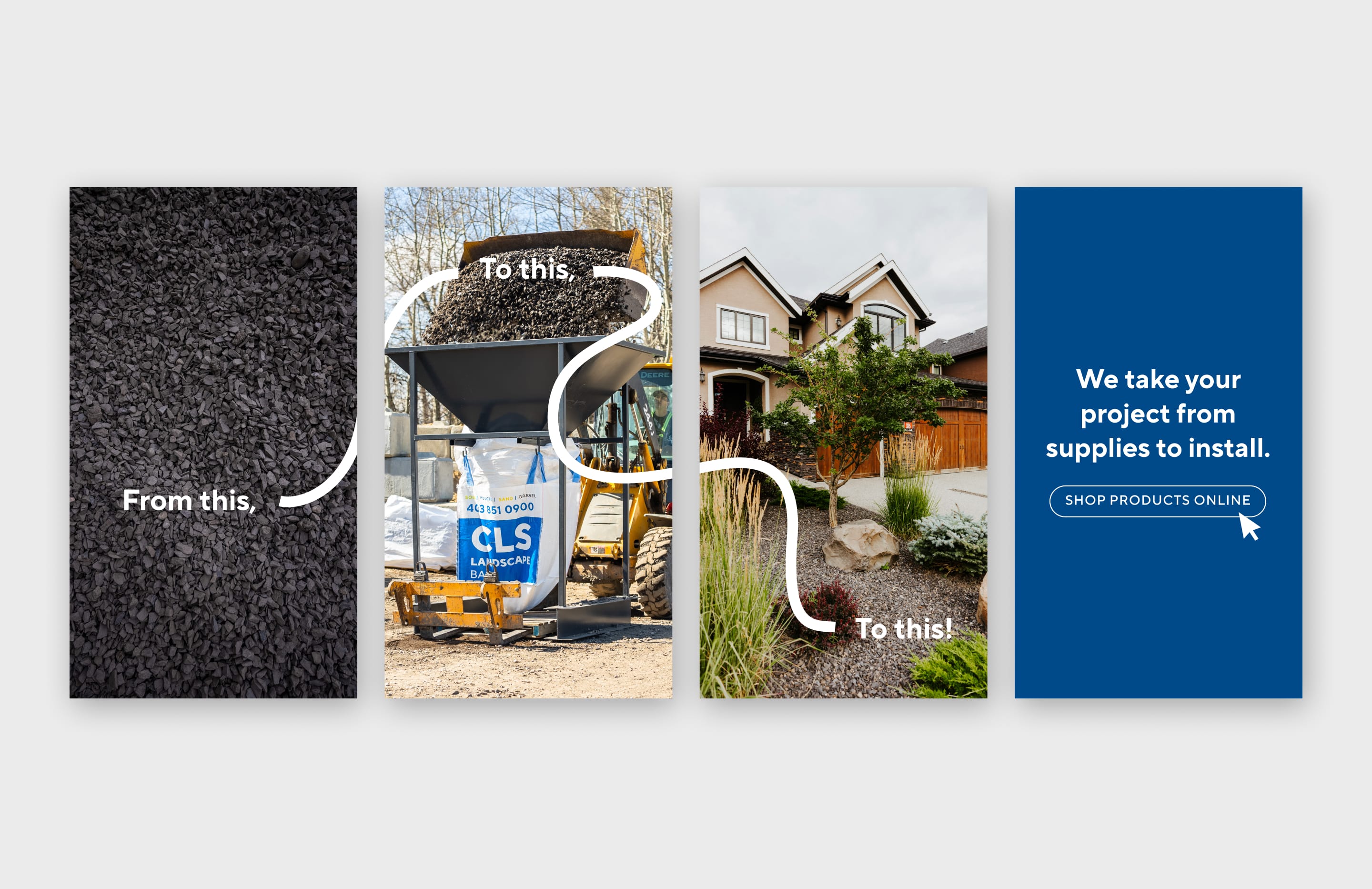 CLS landscaping company social brand designs