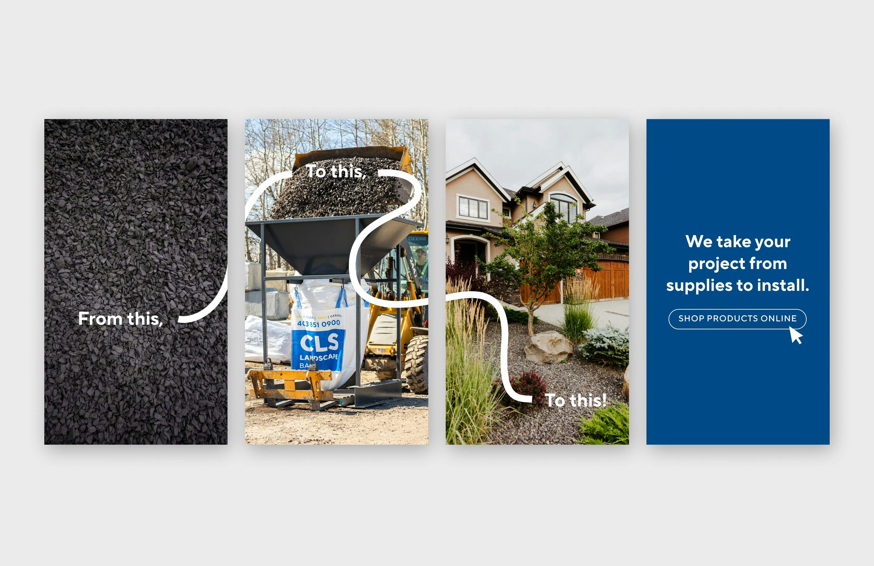 CLS landscaping company social brand designs