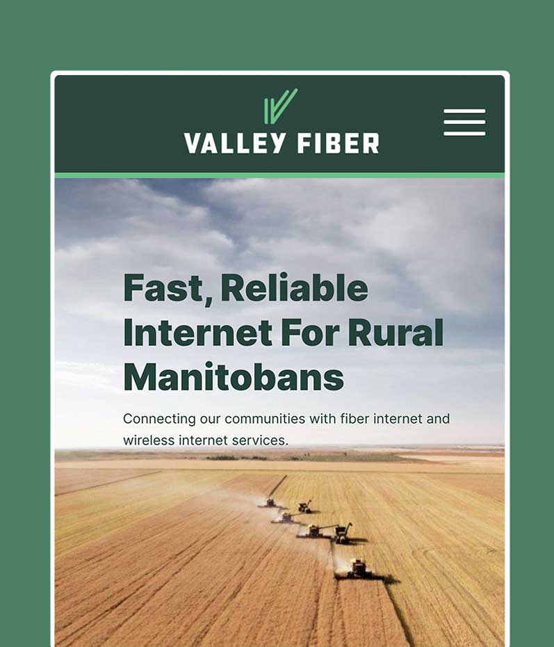 Valley Fiber website 