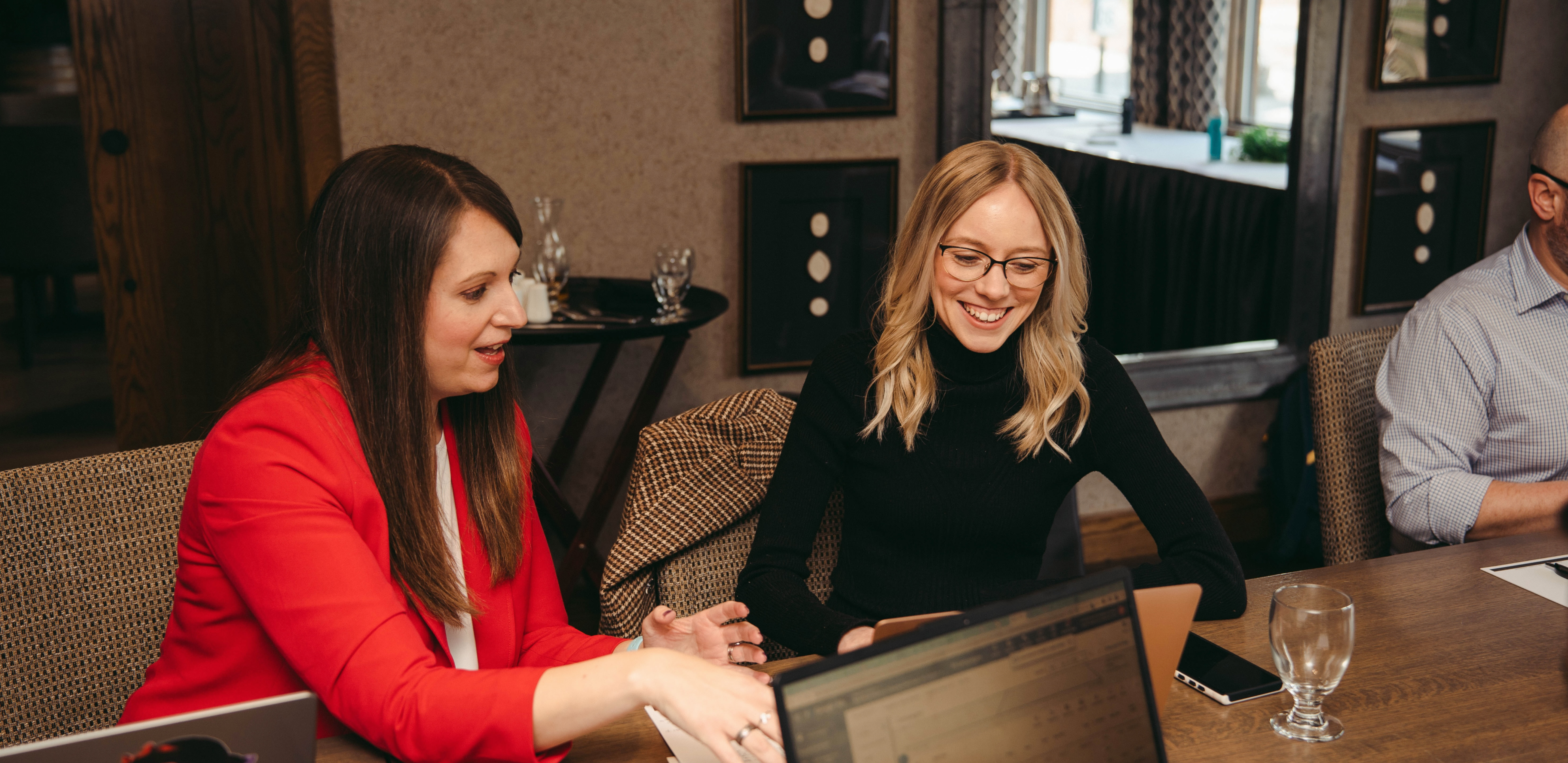 Sales and marketing team working together.