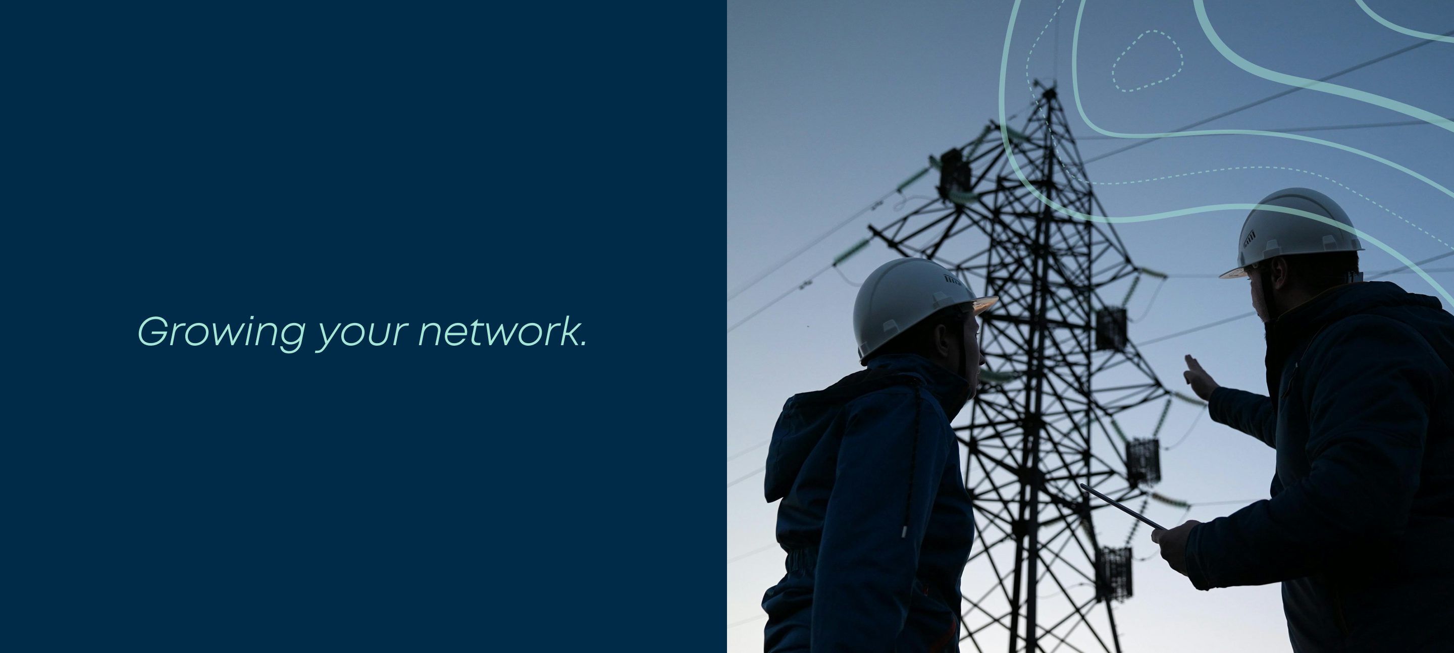 Redwood Tagline beside an image of people talking