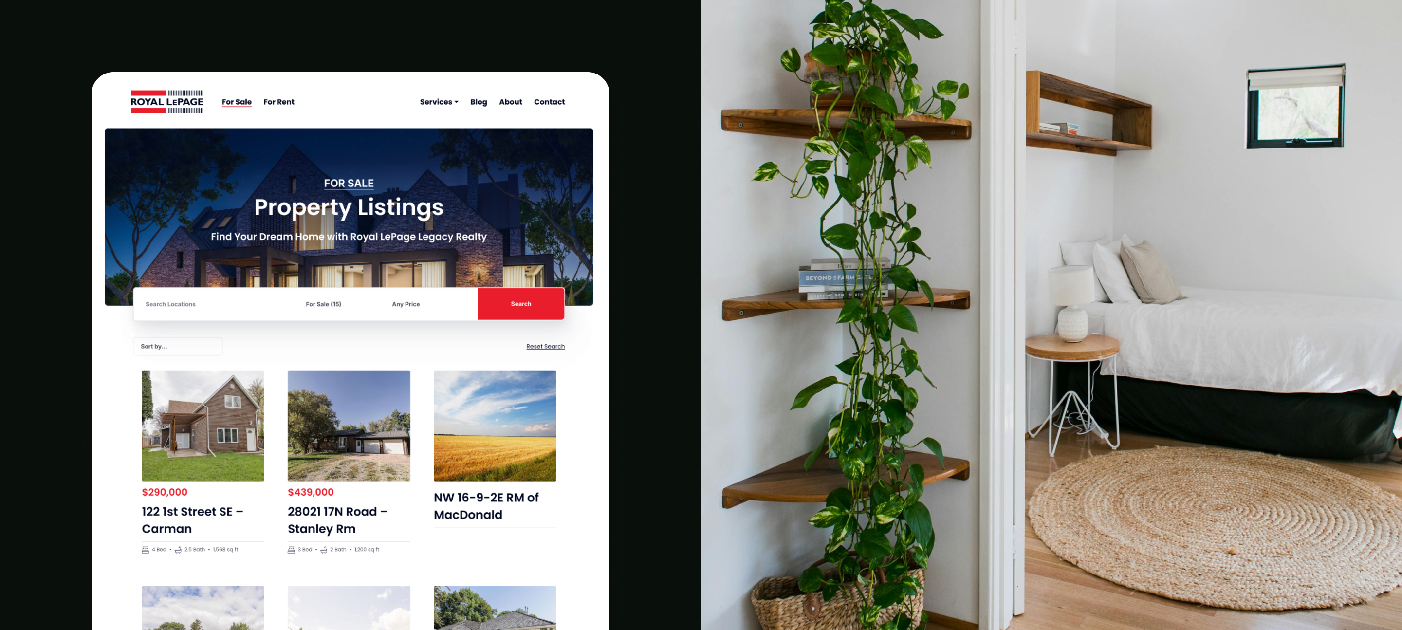 Royal LePage Legacy Realty website screenshot