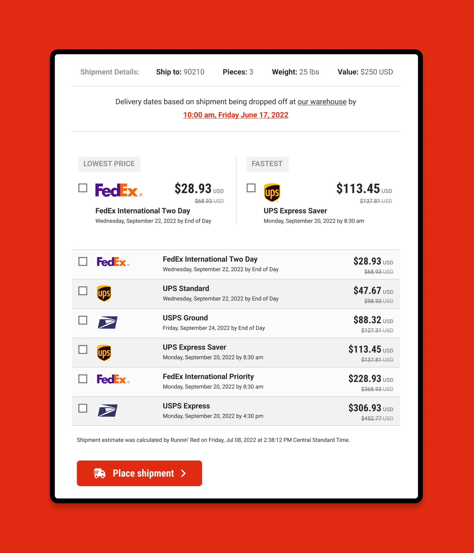 custom ecommerce developed shipping labels