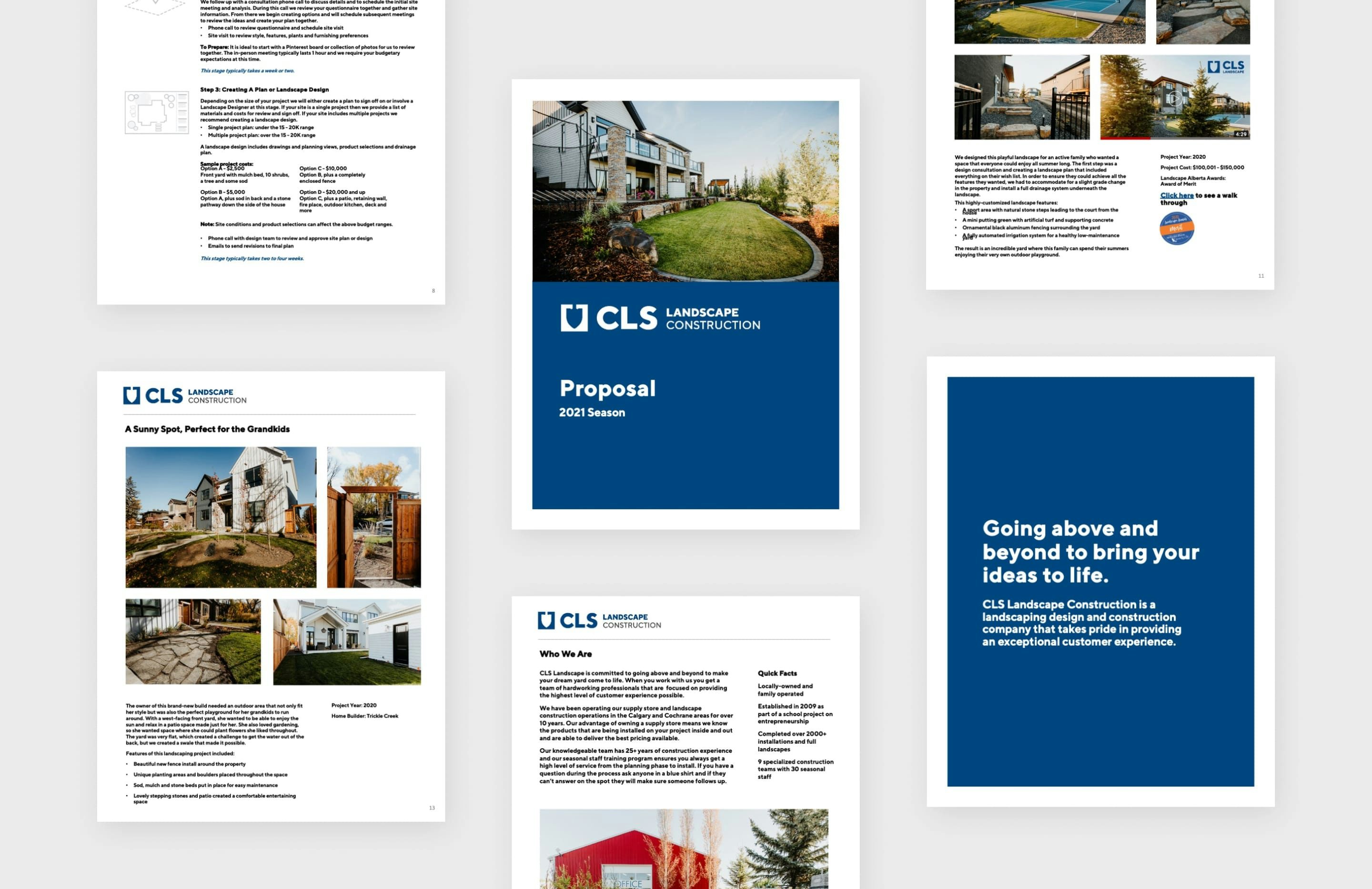 landscaping company custom proposal design