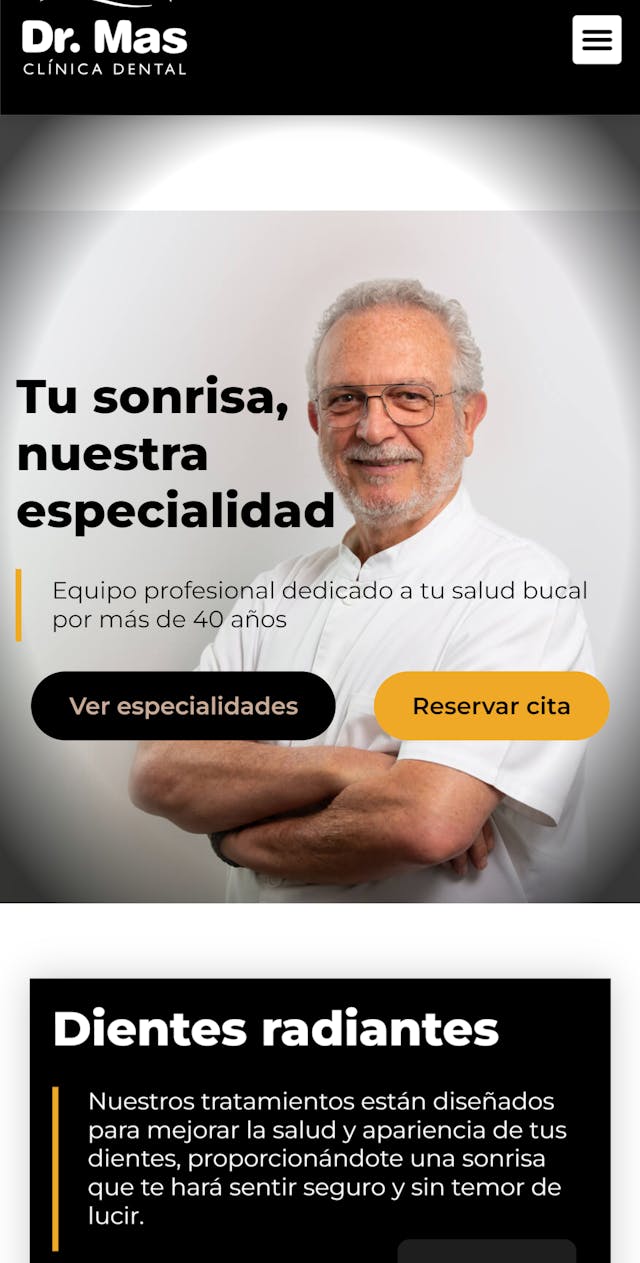 doctormas website mobile screenshot