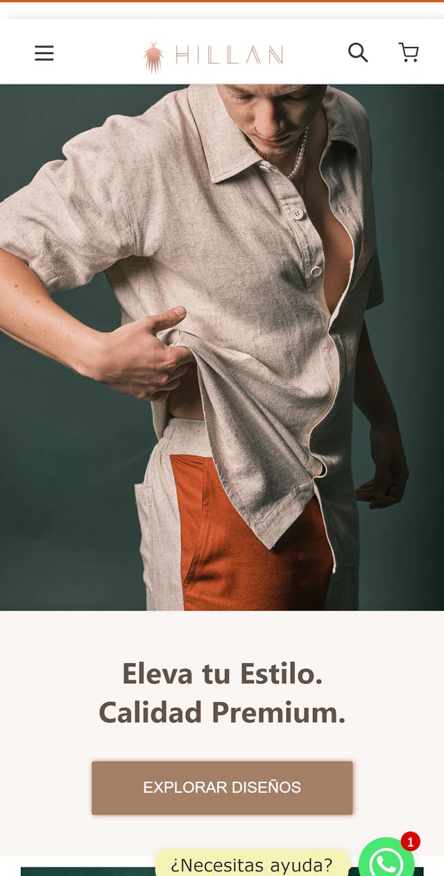 hillanclothing.com mobile screenshot