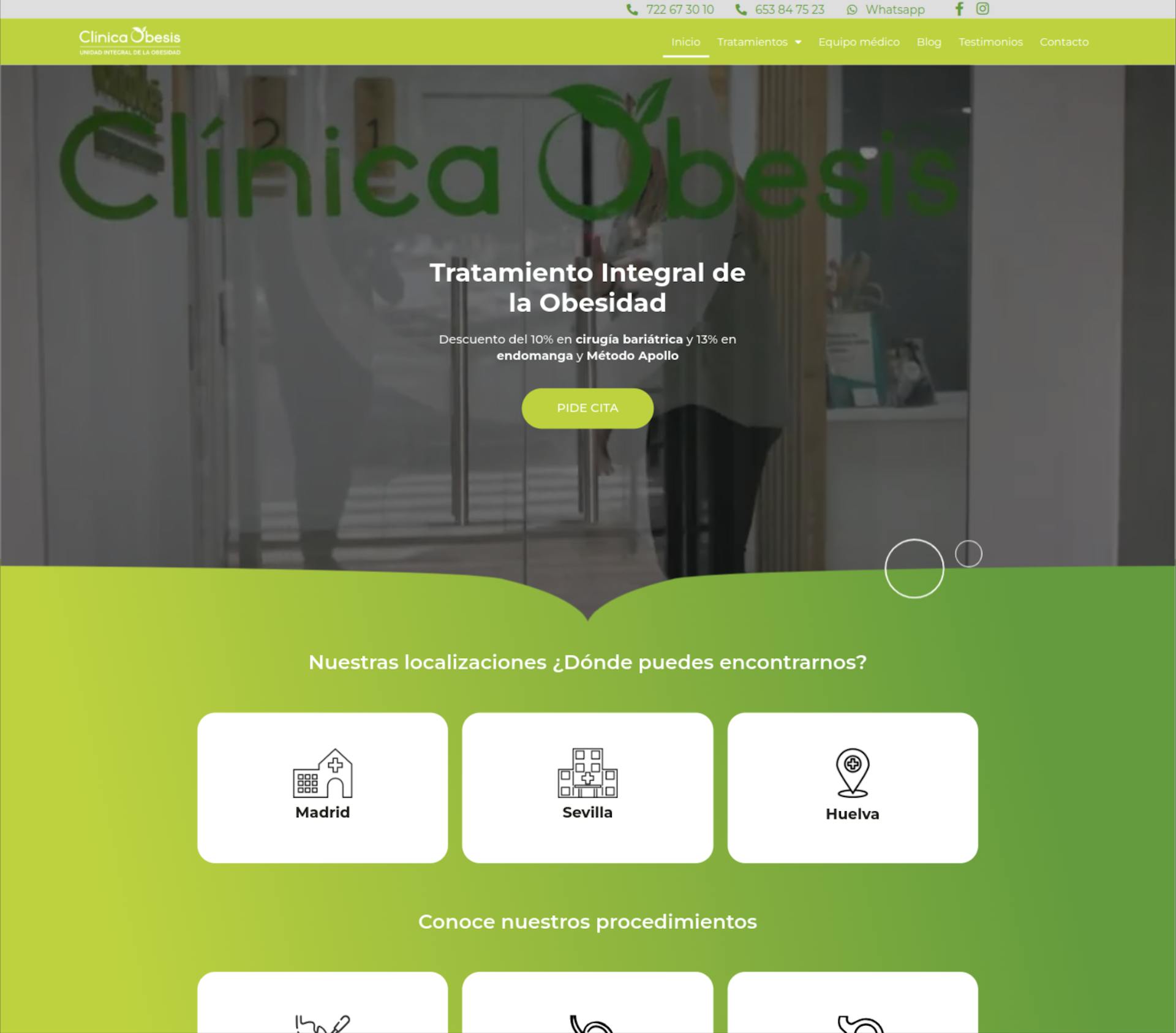 clinica obesis desktop screenshot