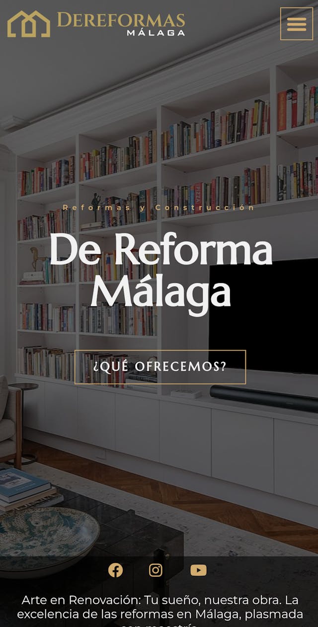 dereformasmalaga website screenshot on mobile