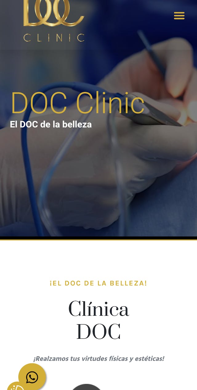 docclinic.es website screenshot on iphone