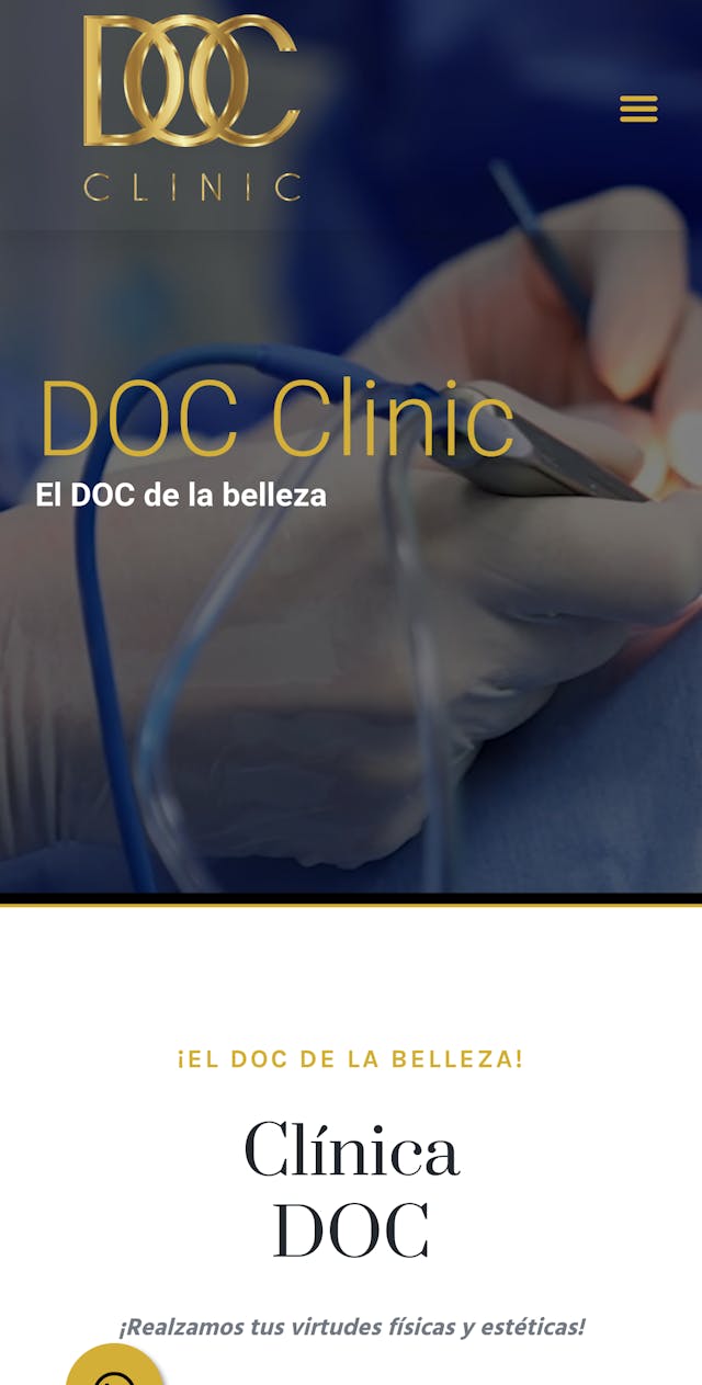 docclinic.es website screenshot on iphone