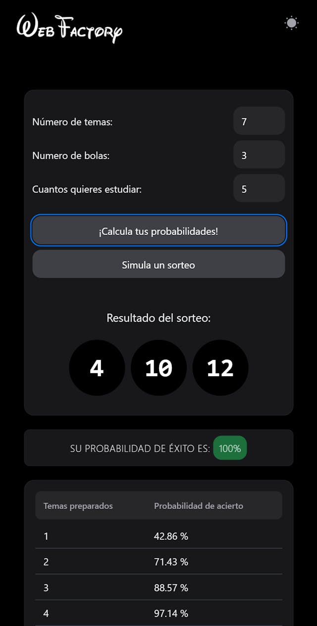 Exam Success Probability Calculator Mobile screenshot